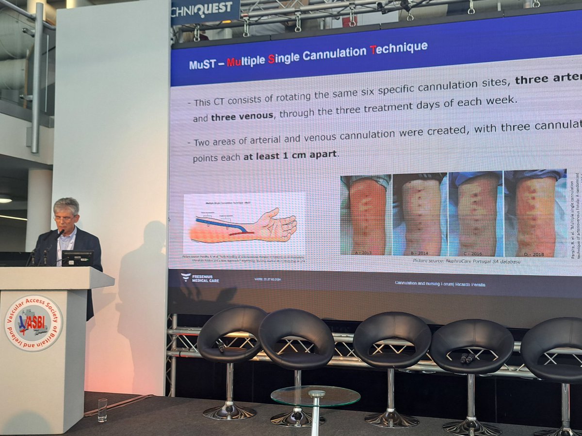 Ricardo Peralta,  presenting at the Cannulation workshop; #VASBICardiff2024  introducing the new technique of MuST, multiple single cannulation technique.