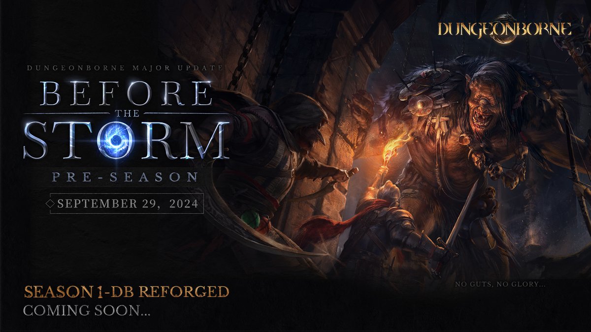 Big changes are coming to Dungeonborne!

We apologize for the recent silence, but we're back with exciting news: Pre-season: Before the Storm and Season 1: DB Reforged are on the horizon!

In S1, we'll focus on redesigning the game's foundation for a more engaging experience.