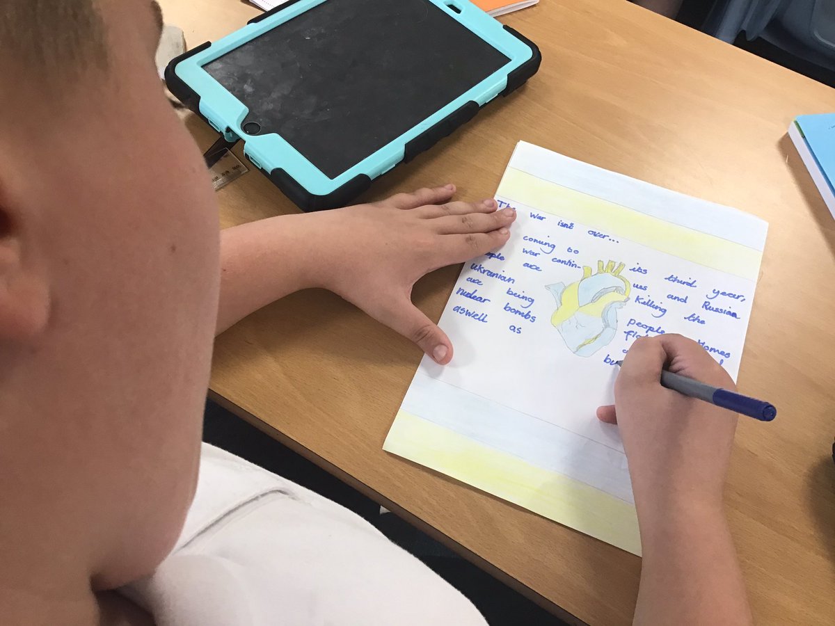 Yr6 have been looking at the conflict in Ukraine and how to help out. We are raising awareness by making posters and having conversations about <a href="/Ukraine/">Ukraine / Україна</a> <a href="/OrchardPrimaryA/">Orchard Primary</a> #UnityDayatOrchard #UnityDay #WestandwithUkraine #EuropeanDayOfLanguages <a href="/GOVUK/">GOV.UK</a> <a href="/EU_Commission/">European Commission</a> <a href="/NewsFromTheCoE/">CouncilOfEuropeNews</a>