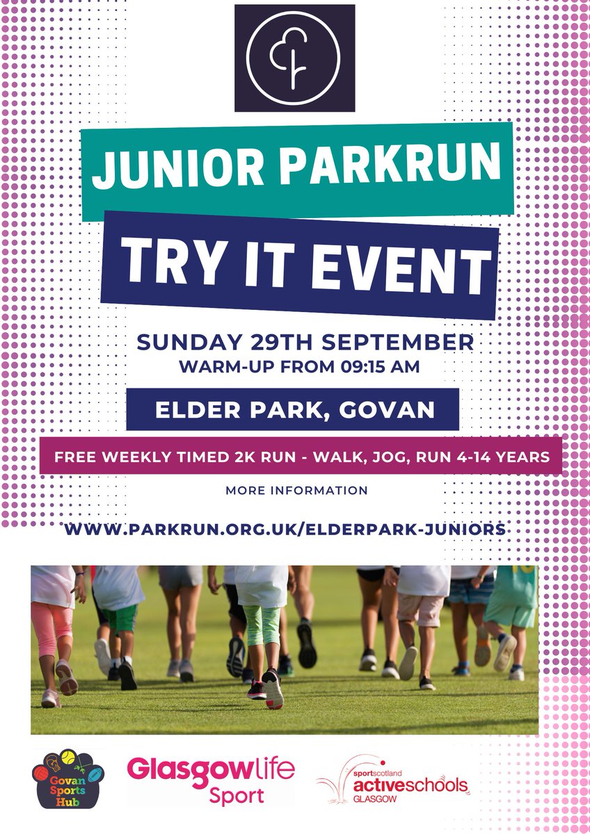 Glasgow Sport (@glasgow_sport) on Twitter photo Ever tried <a href="/parkrunUK/">parkrun UK</a>?
We’ve teamed up with <a href="/ActiveGovan/">Govan Sports Hub</a> <a href="/PEPASSGlasgow/">PEPASS Glasgow</a> & <a href="/juniorparkrunUK/">junior parkrun UK</a> Elder Park for taster session to local schools & a #TryItEvent this Sunday.
It’s FREE & for 4-14 years olds. No need to sign up, 9.15am warm-up
Info at parkrun.org.uk/elderpark-juni… Ever tried <a href="/parkrunUK/">parkrun UK</a>?
We’ve teamed up with <a href="/ActiveGovan/">Govan Sports Hub</a> <a href="/PEPASSGlasgow/">PEPASS Glasgow</a> & <a href="/juniorparkrunUK/">junior parkrun UK</a> Elder Park for taster session to local schools & a #TryItEvent this Sunday.
It’s FREE & for 4-14 years olds. No need to sign up, 9.15am warm-up
Info at parkrun.org.uk/elderpark-juni…