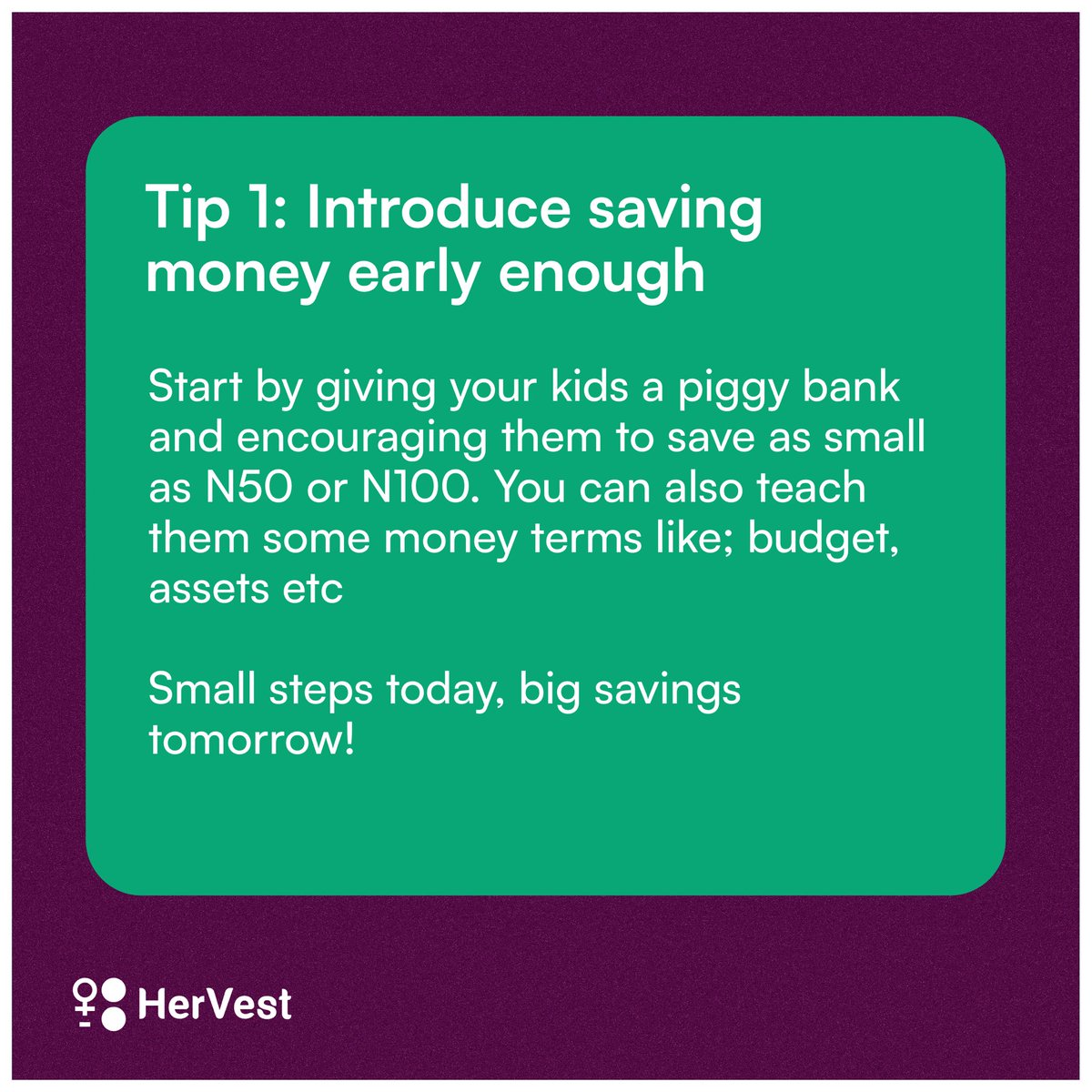Hervestng's tweet photo. Raising financially-savvy kids? Yes, please!
Here are some smart money tips for raising your mini-me’s
Start shaping their financial future today!
#HerVest #FinancialLiteracyForKids #RaisingFinanciallySavvyKids #SmartMoneyTips #KidsAndMoney #MoneySmarts #FinancialFreedom https://t.co/SAV0nC23tX