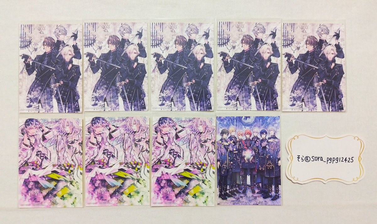 sora_pgpg12425's tweet photo. 〖交換〗アイドリッシュセブン アイナナ アルバム ダイカットカード 特典 ムビナナUR ポスカ

《譲》一織 陸 楽 天 龍之介 悠 巳波
IDOLiSH7 TRIGGER Re:vale ŹOOĻ

《求》トウマ(画像4)

⟡都内手渡し>郵送
⟡特典:300/枚(+送料)にて譲渡可能
検索からもお声かけください🐕🌼*· https://t.co/6569ot3Cnz