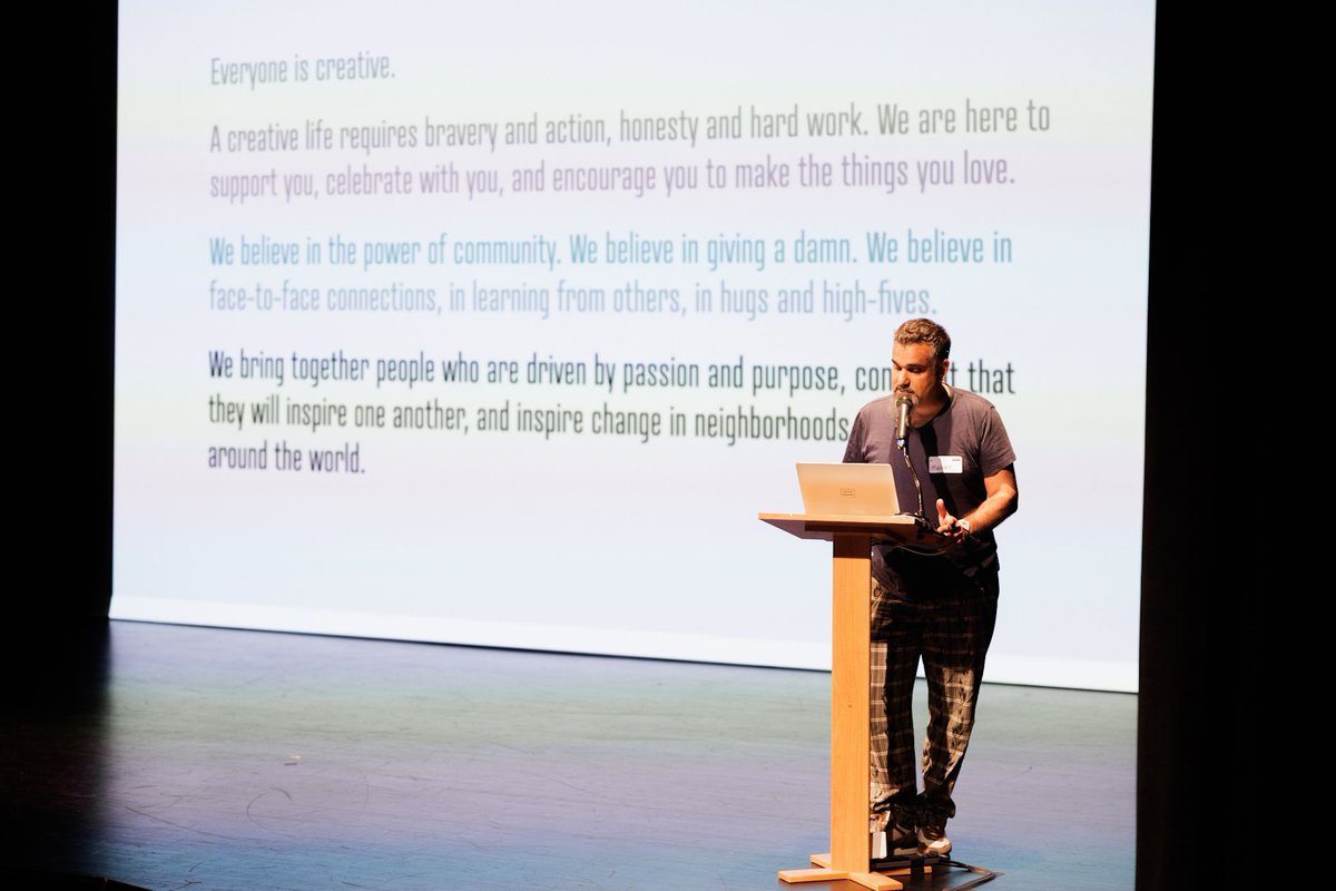 NewYork_CM's tweet image. Our #CreativeMornings manifesto was read by Mahyad Tousi @Mahyadt at our September event. He describes himself as a narratively inclined human, a maker of stuff, a writer, artist, and filmmaker. Thanks Mahyad! #EveryoneIsWelcome #EveryoneIsCreative #CMNYC #CMreflection