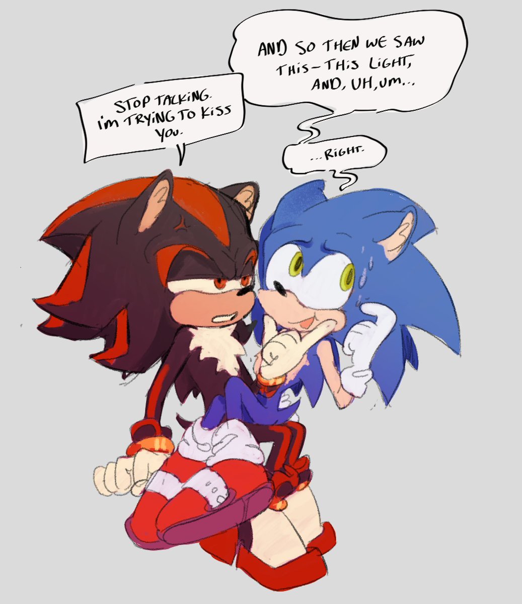 skizzarding's tweet photo. idiots (redraw after some studies lol) #sonadow #shadonic https://t.co/BAOxRsopaW