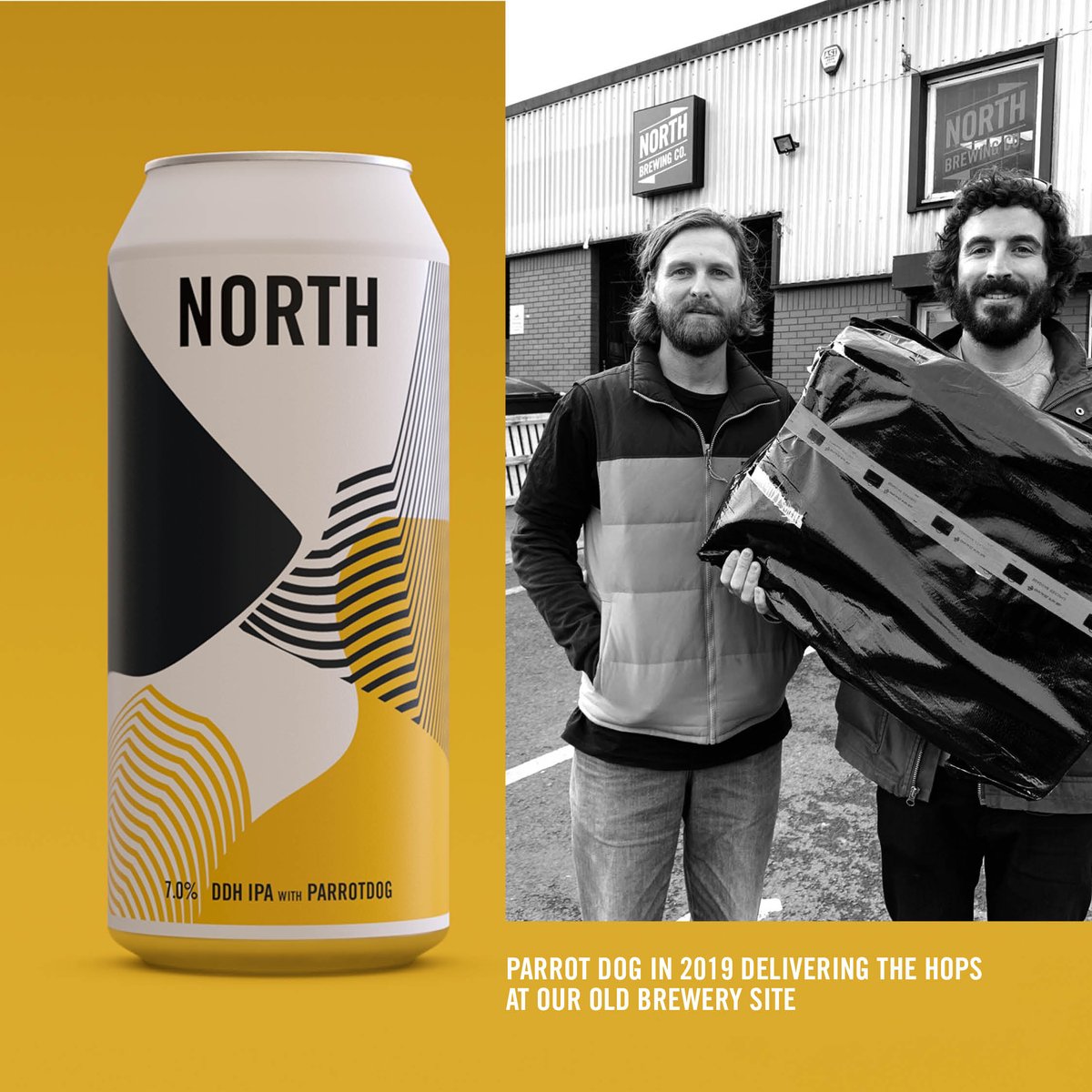NorthBrewCo's tweet photo. This was the first beer in the UK brewed with what would become known as Nectaron. When we first brewed this beer in 2019, Nectaron was known as HORT 4337 and was brought over by Parrotdog in their luggage... 🧳https://t.co/GUYurWu6TT https://t.co/ugq2b9IVcz