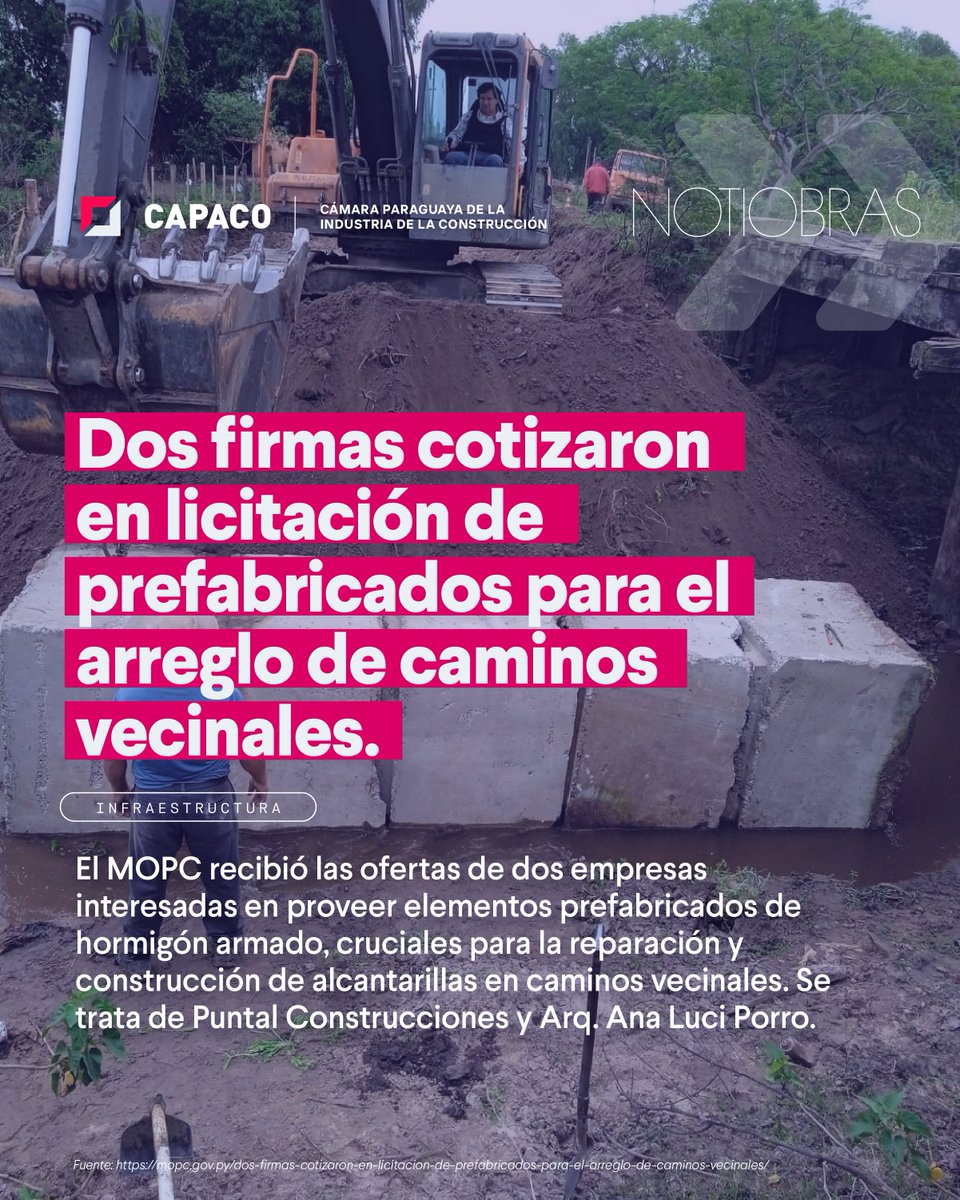 capaco_oficial's tweet photo. 🟥#NotiObras, tu nueva fuente de actualidad en el sector de la construcción.🔍
Mantente al tanto de las novedades, proyectos en marcha y lo último en infraestructura mediante nuestro canal informativo.
#CAPACO
#Construcción #Industria #Innovación https://t.co/qIJJVREarm