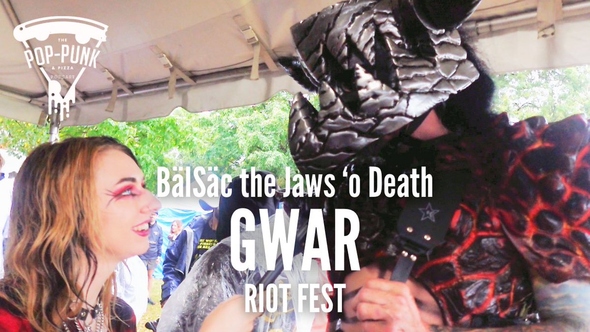 My interview w/ BälSäc, guitarist of <a href="/gwar/">GWAR</a>, at <a href="/RiotFest/">Riot Fest</a> is up now!
▶️youtu.be/6DIbB_es13Y?si…
Sorry about the bad video quality, it was pouring that day and it definitely affected my camera. But it kinda adds to the aesthetic though so just pretend it was filmed in the 80’s lol