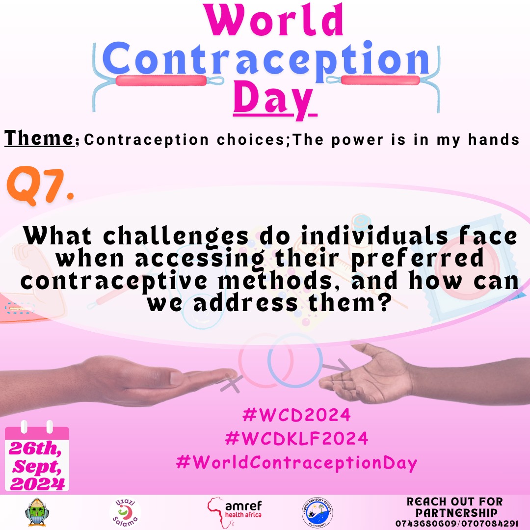 PholicPiese's tweet photo. Certain religious beliefs discourage or prohibit the use of contraceptives, creating pressure from family or society to avoid family planning.#WCD2024 
#WCDKLF2024 
#WorldContraceptionDay
@Amref_Kenya  @DOHKilifi https://t.co/o1bd6yzHfJ