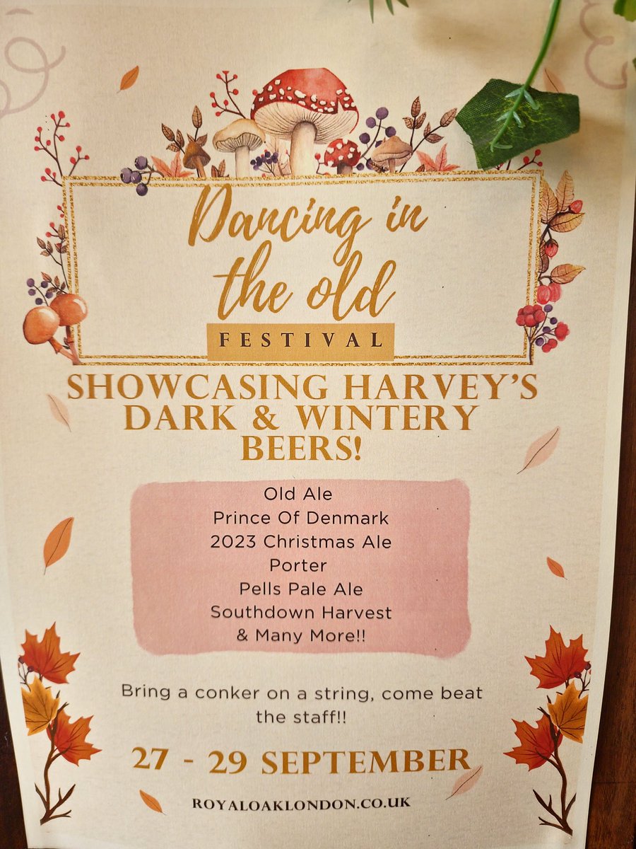 Tomorrow, we will have some beautiful beers on to celebrate The Old ale in Autumn.