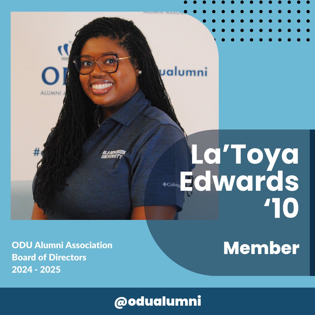 ODUAlumni's tweet photo. Meet Dr. La'Toya Edwards, ODUAA Board member and psychotherapist!
Owner of Thriving Well Holistic Wellness Solutions, she’s passionate about mental health advocacy, reiki, and yoga.
#ODUAlumni #MonarchForLife https://t.co/1QNn9XTWTx