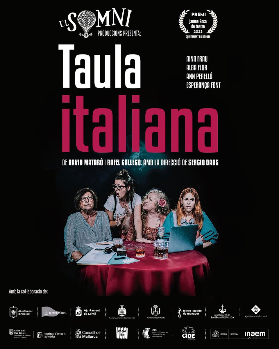 #Cultura 🎭Taula Italiana

Coneixem 'Taula Italiana', peça d' <a href="/ElSomniProd/">El Somni Produccions</a> sobre l'edadisme que pateixen les dones emmarcat al món del teatre, de la mà de <a href="/davma72/">David Mataró</a> (dramaturg), <a href="/Sergiobaos/">Sergio Baos</a> (director) i <a href="/AnnM_Perello/">Ann Perelló</a> (actriu).

🎧👉shre.ink/gFxG