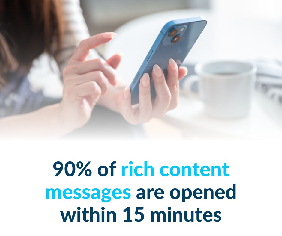 Did you know that 90% of rich communication messages are opened within 15 minutes?👀With our Rich Communication Services (RCS) solution, you can include rich media &amp; interactive elements to capture the recipient's attention. Call us today to find out more📲 01228 217222 #Business