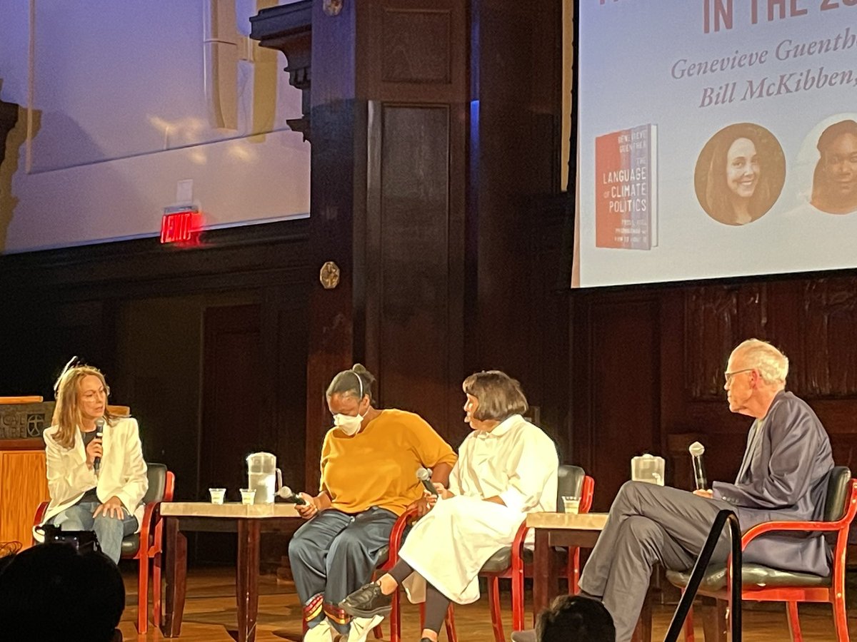 Huge thanks to <a href="/EthicalNYC/">New York Society for Ethical Culture</a> for hosting me, Kendra Pierre-Louis, @amywestervelt, and <a href="/billmckibben/">Bill McKibben</a> for a conversation about my book and the language of climate politics in the 2024 election. What a night! #ClimateWeek2024 #ClimateWeekNYC