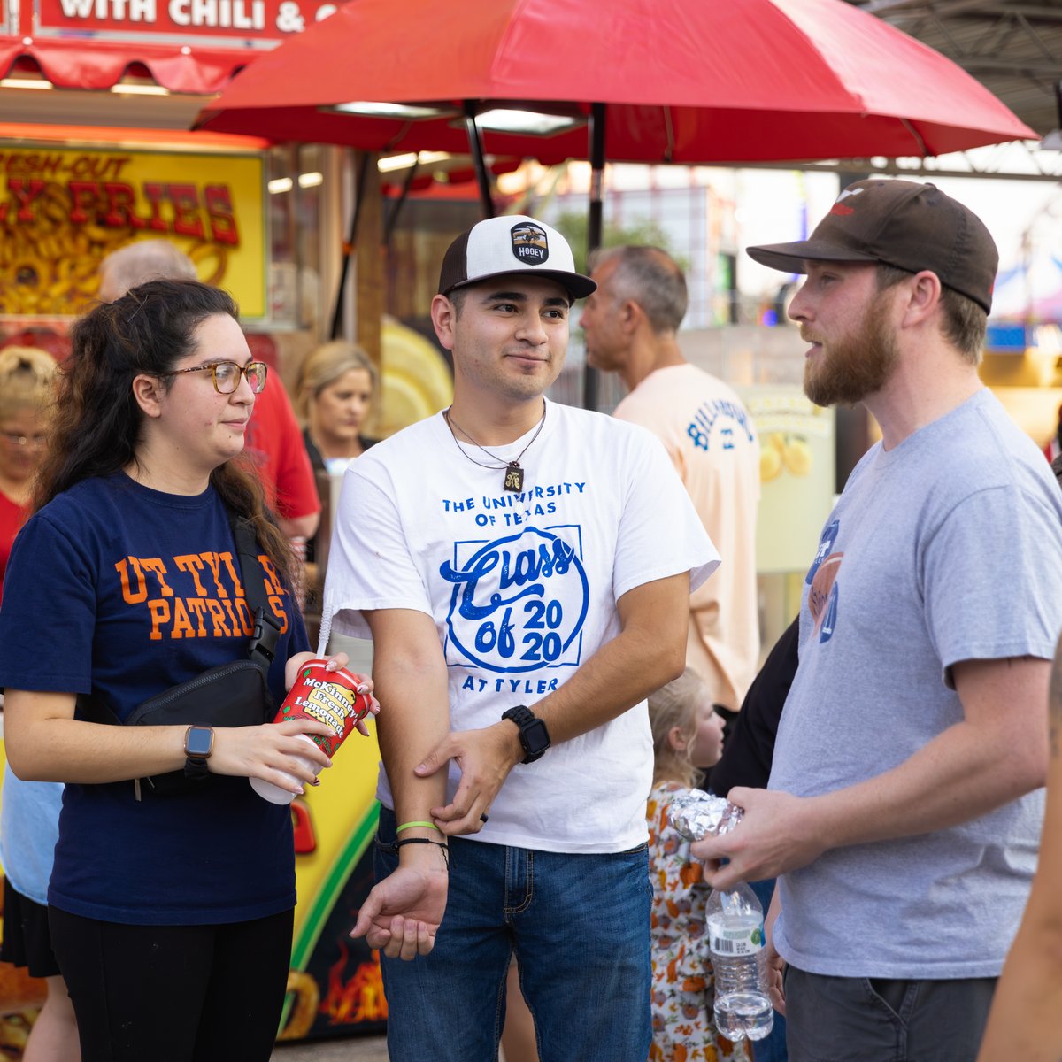 UTTylerAlumni's tweet photo. UT Tyler Day at the East Texas State Fair is today! All @uttyler alums can use the discount code UTALUMNI24 online or sport your UT Tyler branded apparel at the gate before 7 pm for 50% off the purchase of an adult ticket! 🎟️🎡

Purchase your tickets: https://t.co/1wWZj6U6Wo https://t.co/RJkCCnRka7