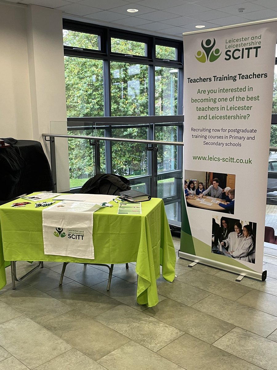 Leicester & Leicestershire SCITT (@leicester_scitt) on Twitter photo All set up ready to talk about all things teaching. Busy week for us & talking to A Level students shows it’s never too early to think about a career in teaching. Here until, 7 so pop along.#PGCE #qts <a href="/ChearnPalmer/">Clare Hearn-Palmer</a> <a href="/kellisSCITTDDir/">Keith Ellis</a> <a href="/mrsbrewtandcake/">Fe Brewer</a> <a href="/leicesterscitt/">Leicester & Leicestershire SCITT</a> <a href="/EMCSLeicester/">English Martyrs' Catholic School</a> All set up ready to talk about all things teaching. Busy week for us & talking to A Level students shows it’s never too early to think about a career in teaching. Here until, 7 so pop along.#PGCE #qts <a href="/ChearnPalmer/">Clare Hearn-Palmer</a> <a href="/kellisSCITTDDir/">Keith Ellis</a> <a href="/mrsbrewtandcake/">Fe Brewer</a> <a href="/leicesterscitt/">Leicester & Leicestershire SCITT</a> <a href="/EMCSLeicester/">English Martyrs' Catholic School</a>
