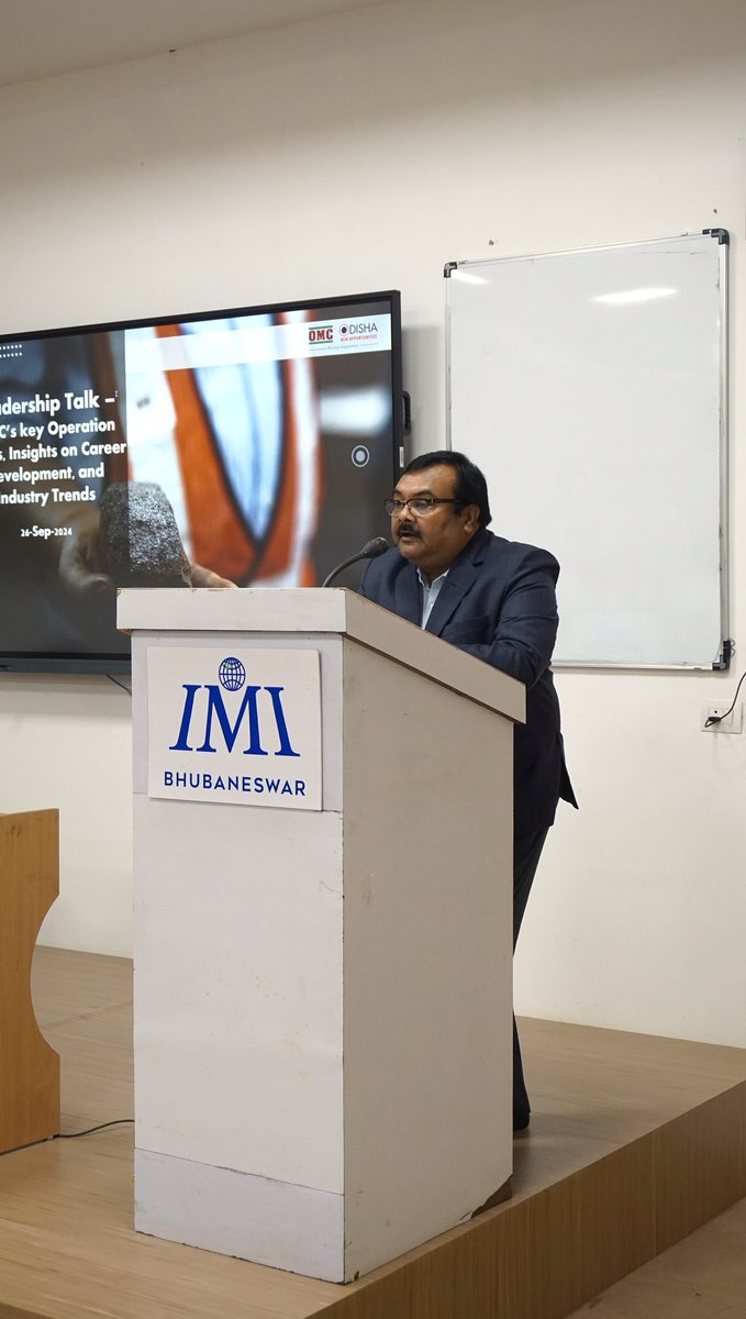 IMI_Bhubaneswar's tweet photo. IMI Bhubaneswar had the privilege of hosting an engaging and interactive Leadership Talk session with Mr. Vivek Nishant Nath, General Manager and Head of Sales and Marketing at Odisha Mining Corporation.
#imi #imib #imibhubaneswar #futureforwardwithimi #leadershiptalk https://t.co/auXlQ7mbY7