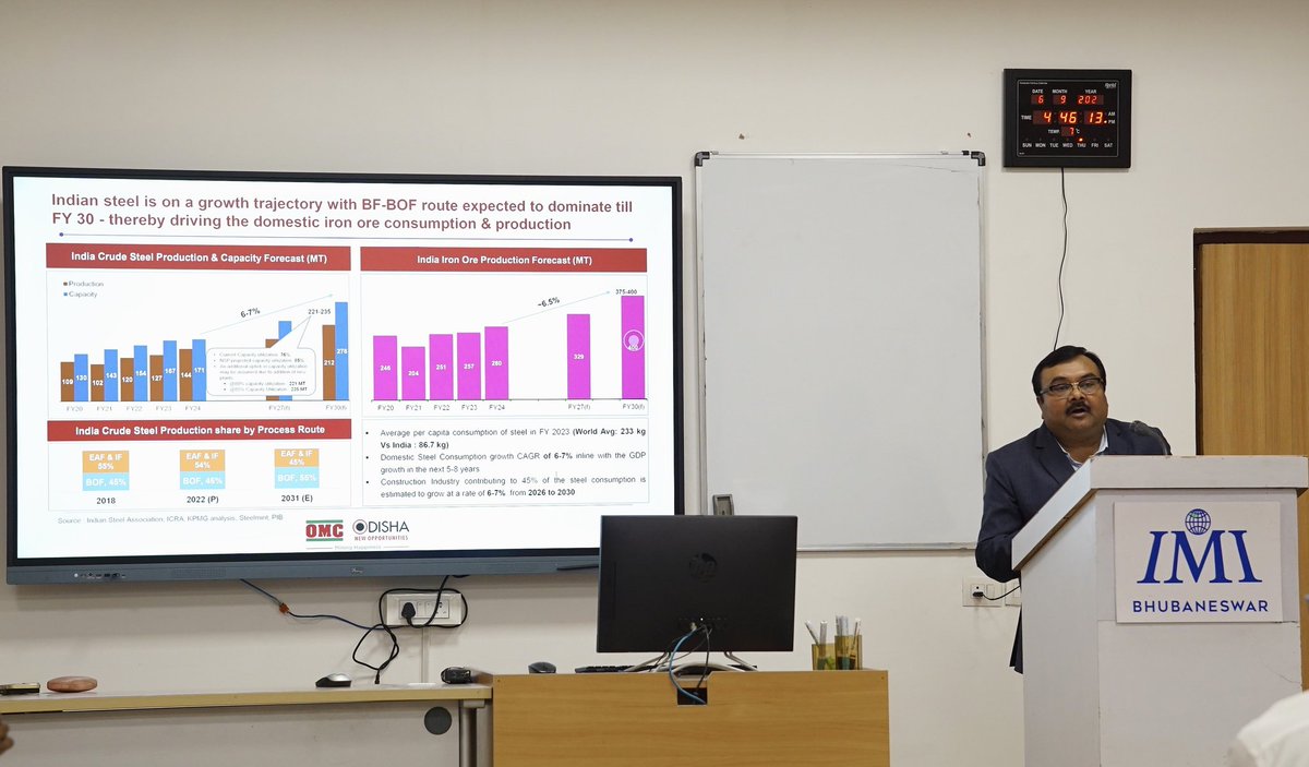 IMI_Bhubaneswar's tweet photo. IMI Bhubaneswar had the privilege of hosting an engaging and interactive Leadership Talk session with Mr. Vivek Nishant Nath, General Manager and Head of Sales and Marketing at Odisha Mining Corporation.
#imi #imib #imibhubaneswar #futureforwardwithimi #leadershiptalk https://t.co/auXlQ7mbY7
