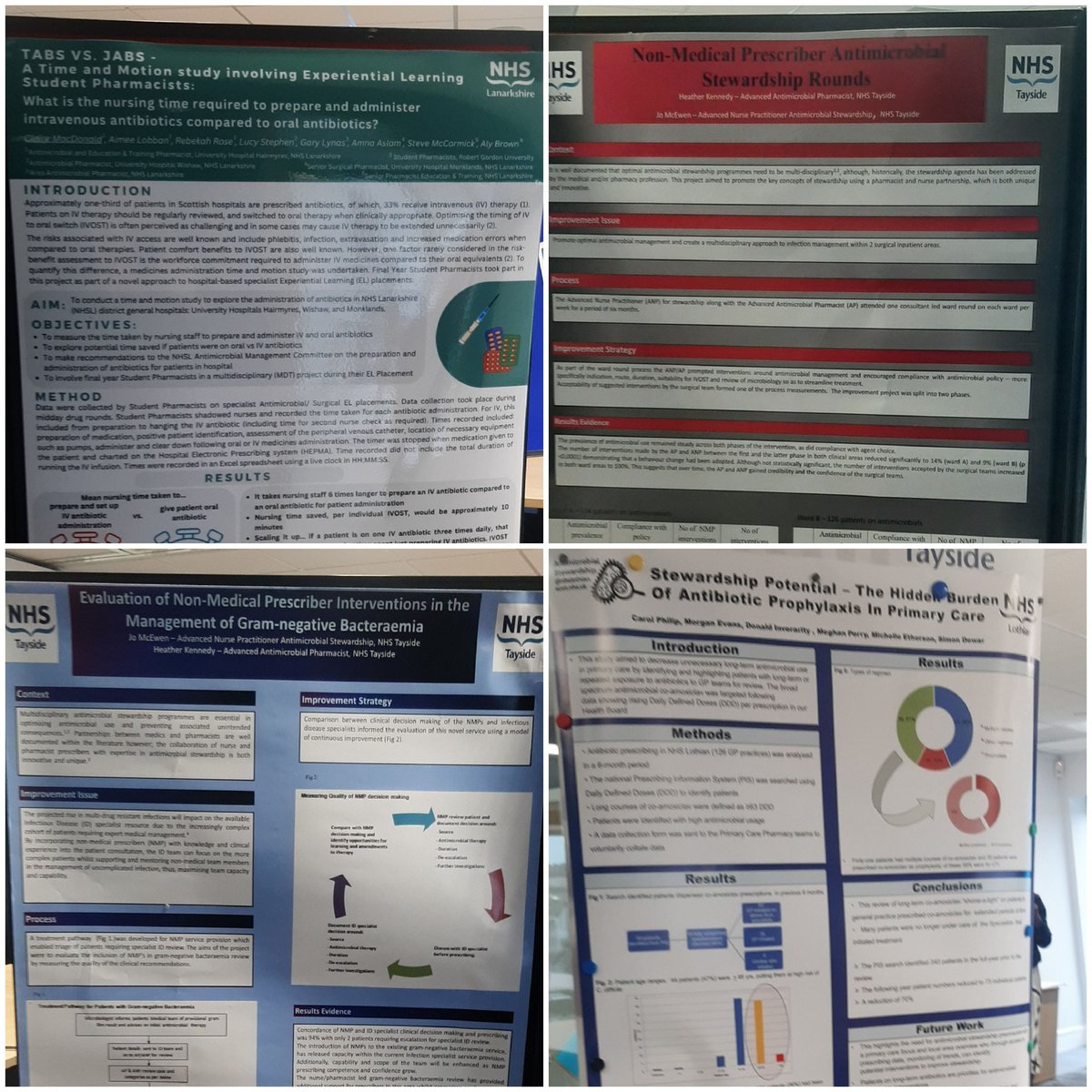 Take a look at some of the fantastic posters on display at our #ASAP 20th Anniversary &amp; #QI event
#PreventingAMRtogether Well done to all involved 👏⭐
<a href="/NHSTayside/">NHS Tayside</a> <a href="/NHSGGC/">NHS Greater Glasgow and Clyde</a> <a href="/NHSLanarkshire/">NHS Lanarkshire</a> <a href="/NHSGGC/">NHS Greater Glasgow and Clyde</a> <a href="/AMSLothian/">NHS Lothian Antimicrobial Stewardship</a> <a href="/NHSaaa/">NHS Ayrshire & Arran</a> <a href="/SAPGAbx/">SAPG</a>