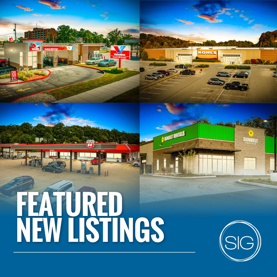 SandsInvestment's tweet photo. Check out our newest featured listings! Click the link below to see what just hit the market!⁠

GARDEN INN TRUCK PLAZA - Cabool, MO
Sunbelt Rentals (General Tool) - Newburgh, NY
Kohl's - Knoxville, TN (2024)
Valvoline - Midland, MI

https://t.co/veQ3kcIHaG https://t.co/dgh5c2Wbwb