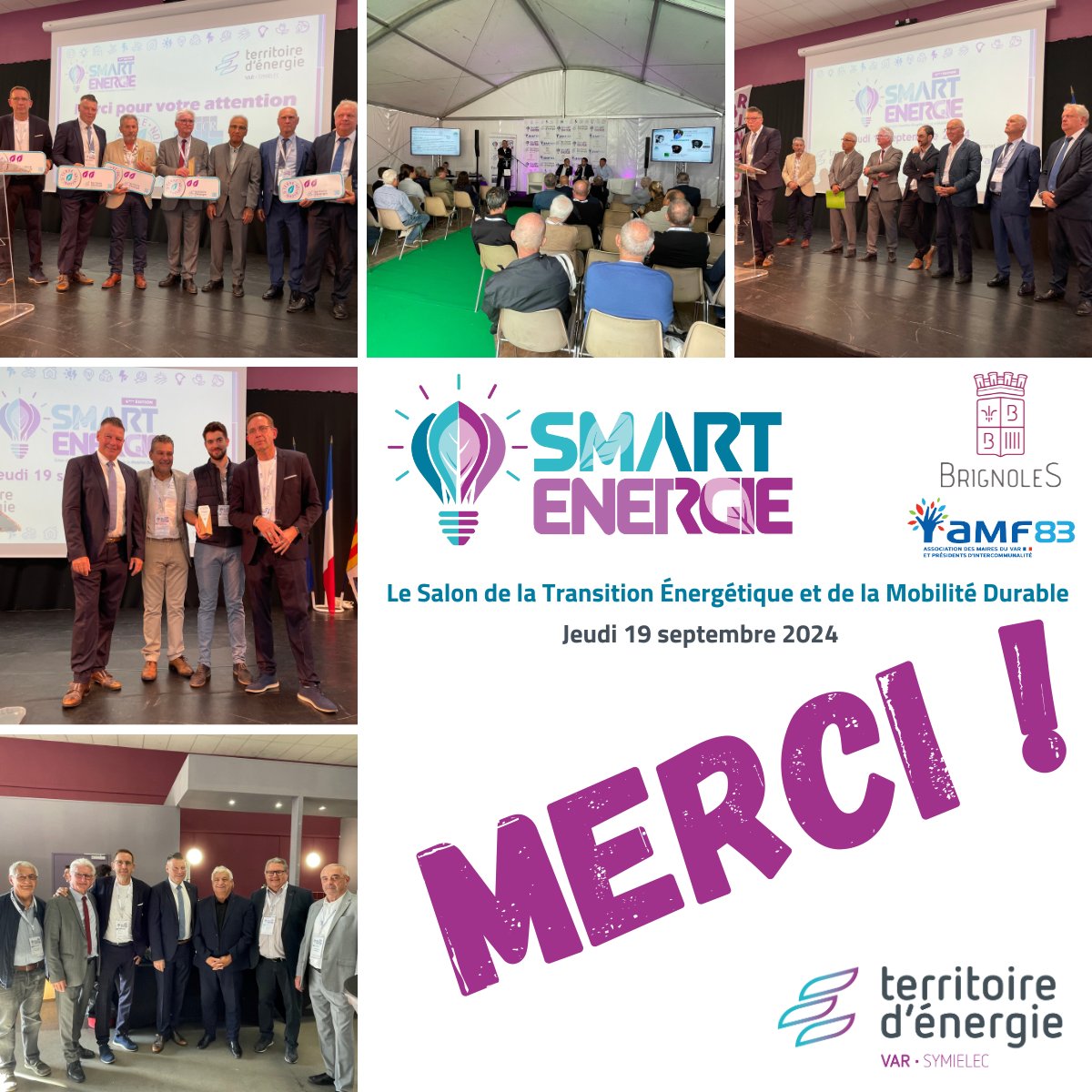Territoire d'énergie Var remercie tous les Élus, les Visiteurs et les Exposants qui ont contribué au succès de la 4ème édition du salon #SmartÉnergie !
