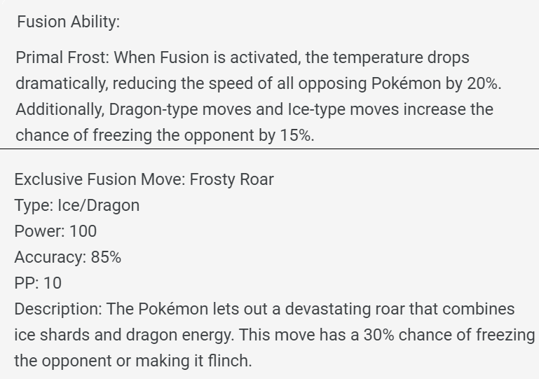 Aurorus/Tyrantrum fusion (Aurontrum)
Classification: Tundra-Despot Pokemon