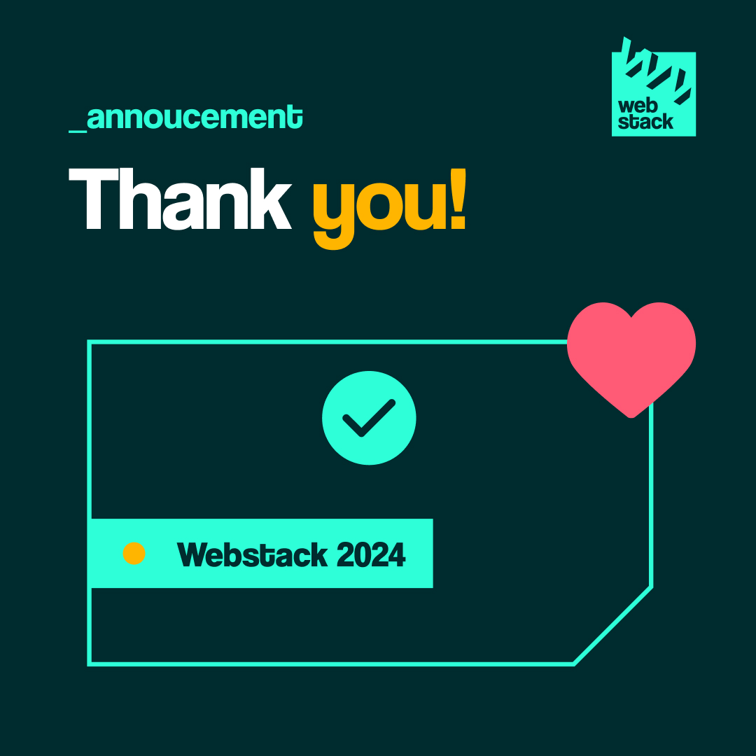 webstack_sk's tweet image. 🟢 Thank you for being a part of Webstack 2024! 🟢
For those who missed it, don’t worry. The entire program was recorded, and we’ll be publishing the videos soon. Plus, there will be a chance to buy early bird tickets for #webstack2025! Stay tuned!
#webstack2024 #webstack