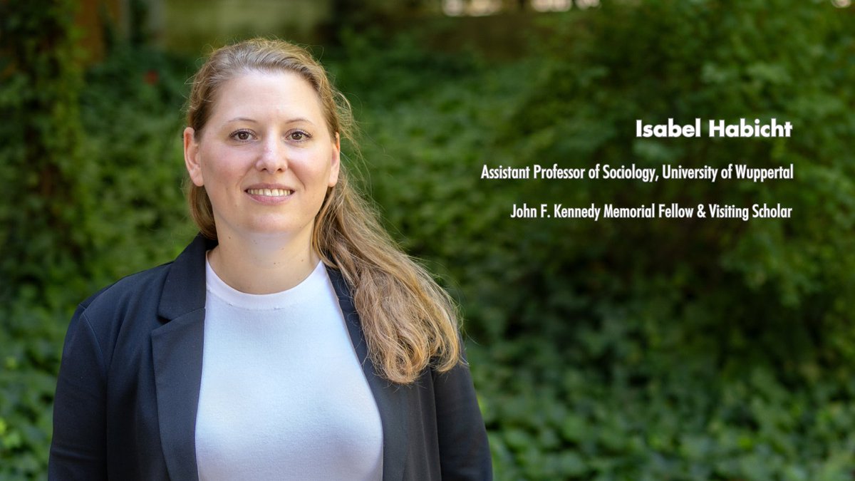 Minda de Gunzburg Center for European Studies (@europeatharvard) on Twitter photo Meet <a href="/IsabelMHabicht/">Isabel M. Habicht</a>, our John F. Kennedy Memorial Fellow from <a href="/Uni_Wuppertal/">Bergische Universität Wuppertal</a>. Join her next week for a seminar on “How do Policy Regimes Foster (Wo)men’s Work-Family Preferences as Reflected in Parental Leave Decisions?”
🗓️Oct 2
⏰ 2:00 - 3:15pm
🔗 ces.fas.harvard.edu/events/2024/10… Meet <a href="/IsabelMHabicht/">Isabel M. Habicht</a>, our John F. Kennedy Memorial Fellow from <a href="/Uni_Wuppertal/">Bergische Universität Wuppertal</a>. Join her next week for a seminar on “How do Policy Regimes Foster (Wo)men’s Work-Family Preferences as Reflected in Parental Leave Decisions?”
🗓️Oct 2
⏰ 2:00 - 3:15pm
🔗 ces.fas.harvard.edu/events/2024/10…