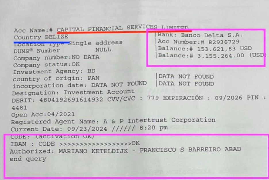 cnvisionecu's tweet photo. #URGENTE

Encuentran dos cuentas en paraisos fiscales ubicadas en Belice y Panamá por 7 millones de dólares a nombre de Francisco Barreiro Abad, hijo de la vicepresidenta Verónica Abad. https://t.co/tUspHXV3cJ