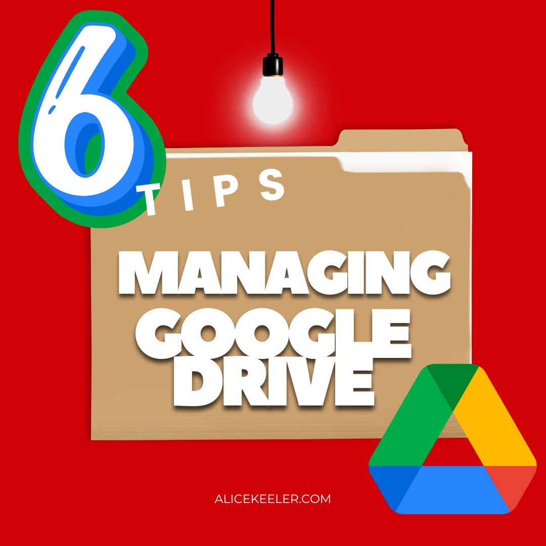 Your Google Drive is a mess and is stressing you out!! 

Try these 6 Tips for Managing Google Drive 

👉🏼 alicekeeler.com/2024/09/25/6-t…

#GoogleEDU @GoogleDrive