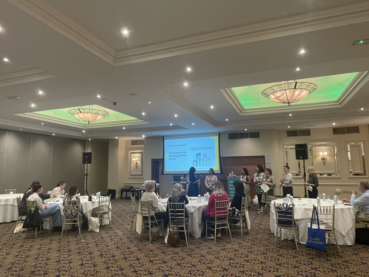 YanlinLiu17's tweet photo. At #AOTI2024, the workshop 'Actioning Values for Occupational Justice' is underway! 🥰Moderated by experts, it explores how values can drive fairness and equity in occupational therapy. #OccupationalJustice #OccupationalTherapy https://t.co/q586ypfhK0