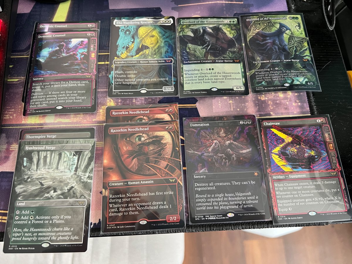Opened a Duskmourn CE box and got pretty much everything I could want!