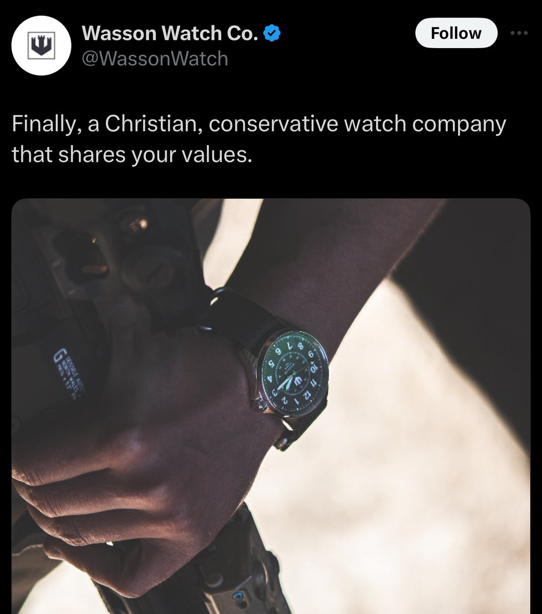 Finally. There is a Christian watch company that shares your values