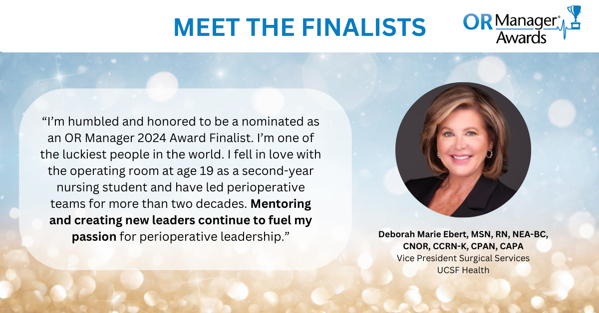 OR_Manager's tweet image. Shining a spotlight on some of our OR Manager Awards finalists! We can't thank them enough for working hard to create positive impacts on their facilities all while loving what they do #ORManager #ORMC2024 Learn more about our awards: ormanager.com/awards/