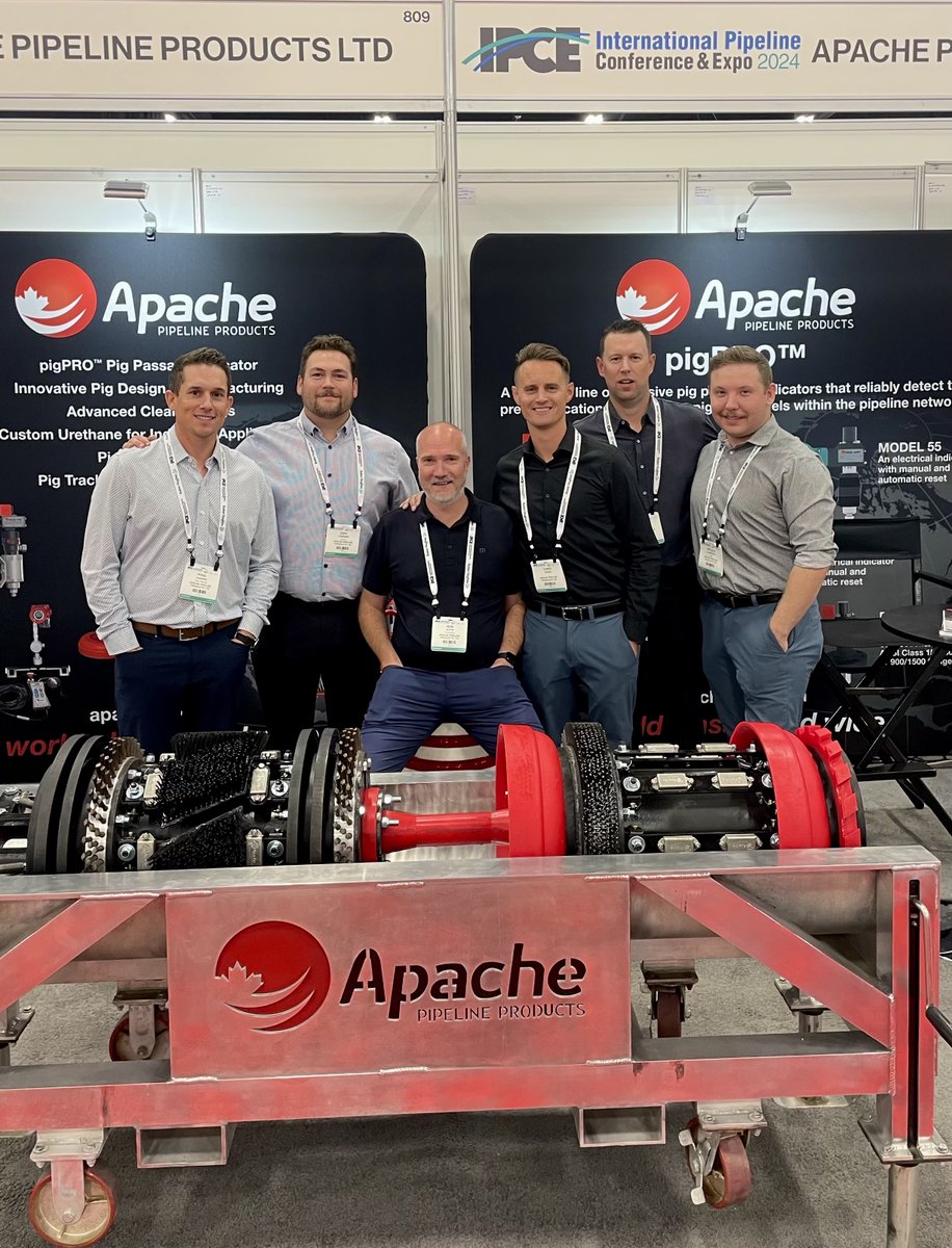 apachepipeline's tweet image. The Apache team is ready to roll for their final day at the International Pipeline Conference & Expo!
Looking forward to seeing everyone at booth #809 from 10:00 AM-4:00 PM today!
#ApachePipelineProducts #IPCE