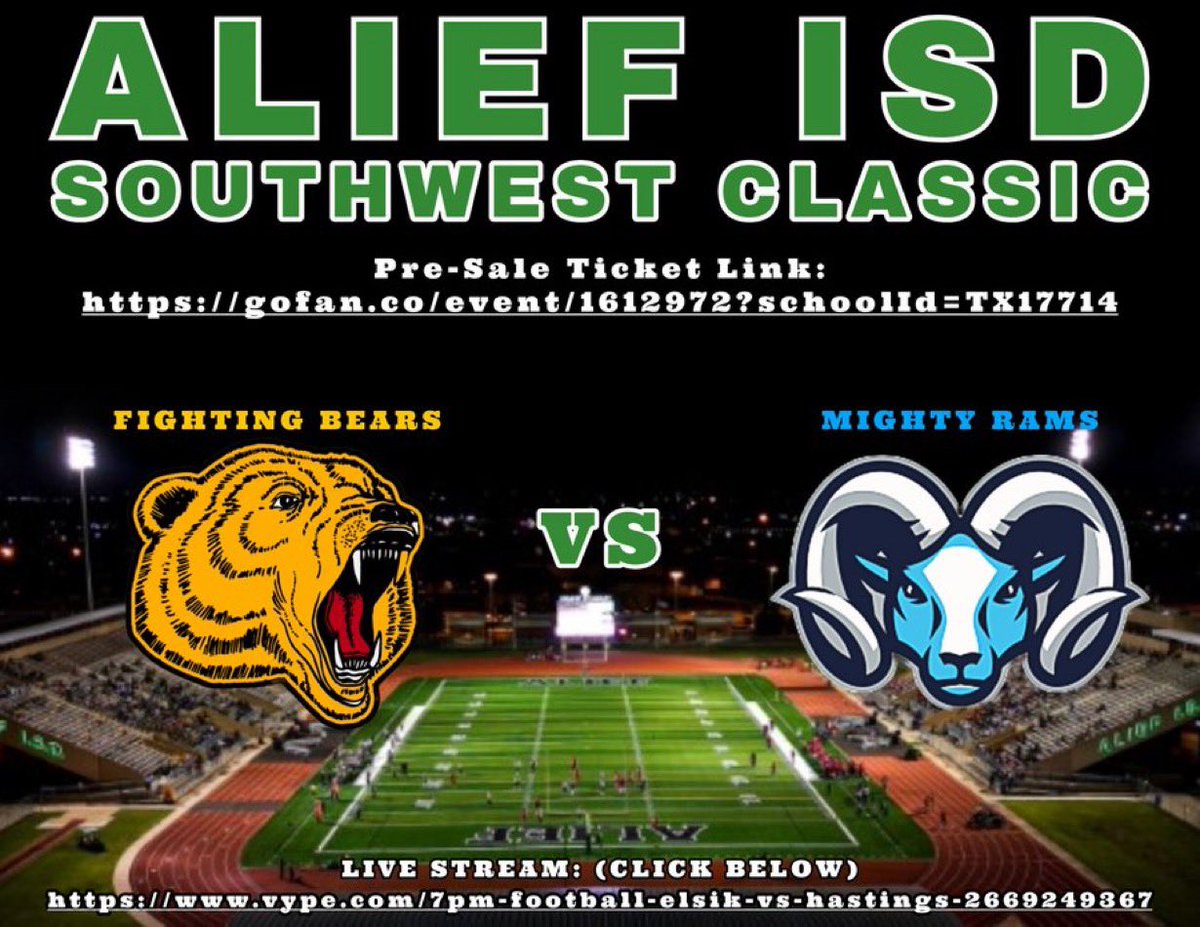 THIS IS THE WEEK!!! ELSIK vs Hastings! This game is bigger than football. This is an event for the entire community to come out and celebrate Alief! We are inviting all Elsik and Hastings alumni to come out Friday night!