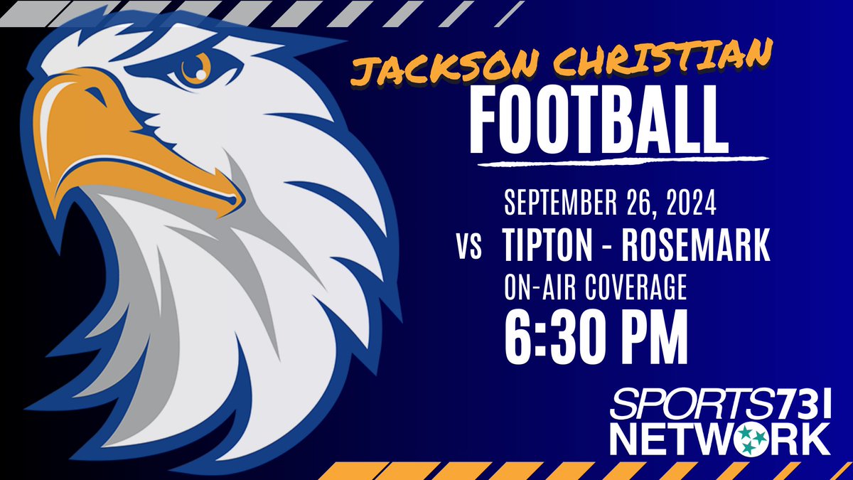 GAME DAY: The Eagles host TRA for their homecoming game, looking to earn their second straight win! Be there to support your Eagles!

WATCH: Jackson Christian School or youtube.com/@sports731netw… or sports731.com/video/