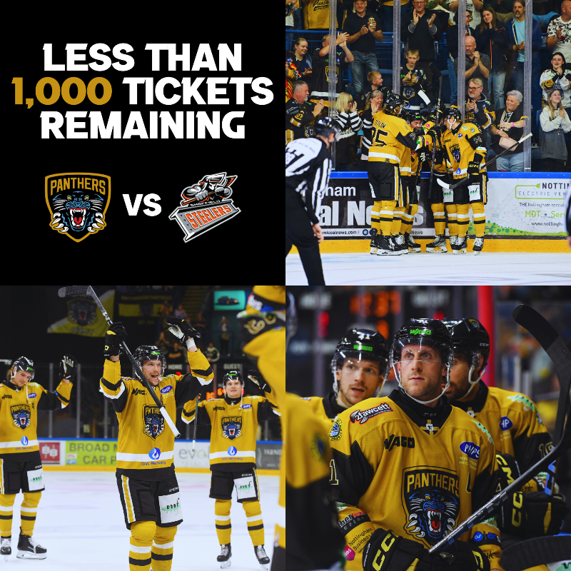 PanthersIHC's tweet photo. Saturday night at @nottinghamarena 😼🏟️ Panthers vs Steelers.

Under 1,000 tickets available! Don't miss out - secure your seat to Panthers vs Steelers now⤵️