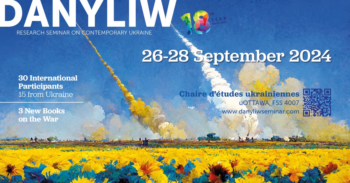 darelasn's tweet photo. The Danyliw Seminar “Ukraine at War” is on! 30 international participants, presentations over three days. Exciting research under horrible conditions. 
Program: https://t.co/XjZGlQWF0C Follow us at https://t.co/ymzqpglaLS https://t.co/tqGSIMA4j9