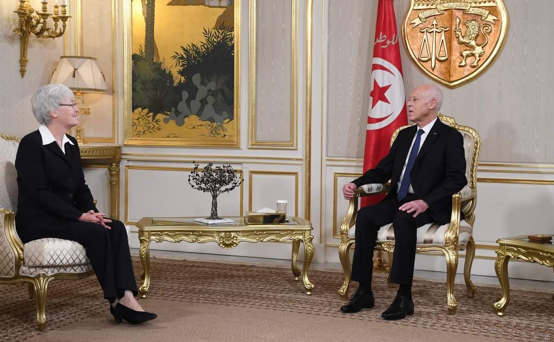 L'ambassadeur 🇩🇪 en 🇹🇳 Mme Elisabeth Wolbers a remis ses lettres de créance au président de la République, M. Kais Saied. <a href="/TnPresidency/">Tunisian Presidency - الرئاسة التونسية</a> 🤝