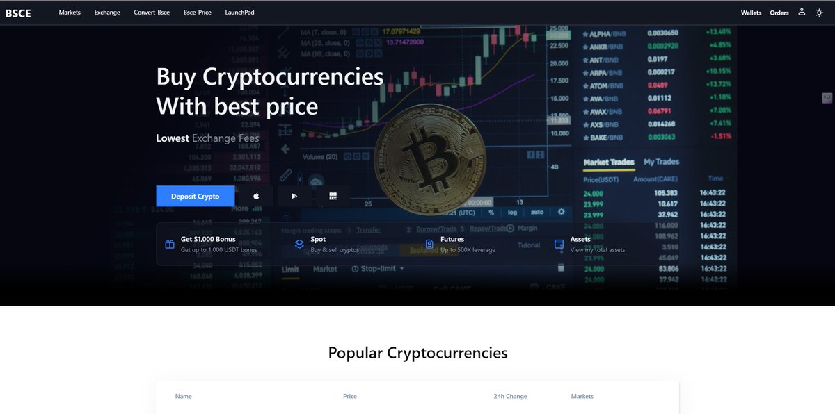 Matthew_Kosak_'s tweet photo. 🚀 Looking for the best place to buy cryptocurrencies? Check out BSCE Exchange for low fees, secure trading, and 24/7 access to all your favorite cryptos! 📈
Get a $1,000 bonus when you deposit! Don't miss out! 💰 #Crypto #Bitcoin #BSCE #Blockchain #Cryptocurrency" https://t.co/Cpbnm9pNlz