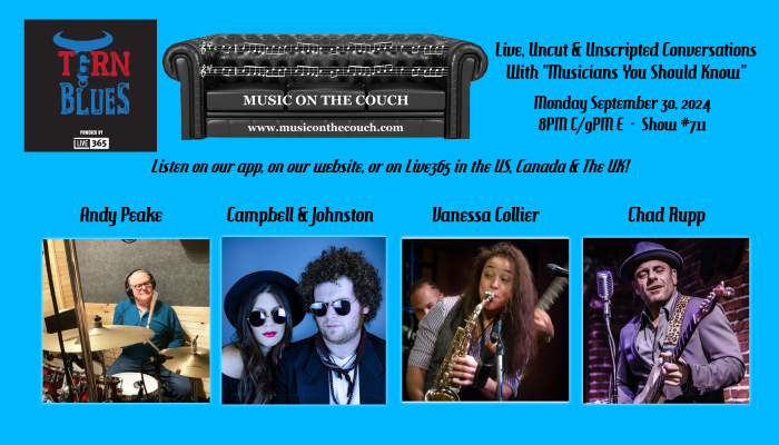 09/30 / 8PM C 9PM E - SHOW #711-ALL CKNM Andy Peake, Campbell &amp; Johnston, Vanessa Collier, Chad Rupp - LISTEN LIVE live365.com/station/a18006
