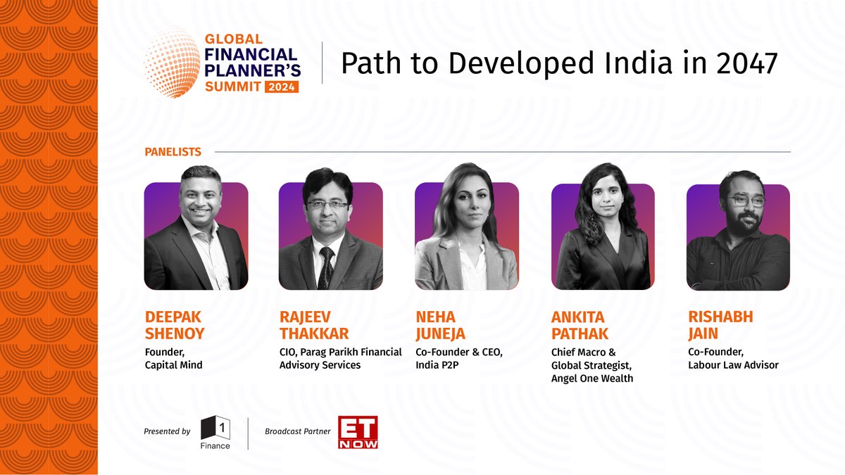 1 Finance (@1financehq) on Twitter photo Join us at the Global Financial Planner’s Summit 2024 for an insightful discussion on India’s journey toward becoming a developed nation by 2047, featuring Deepak Shenoy (<a href="/deepakshenoy/">Deepak Shenoy</a>), Rajeev Thakkar (<a href="/RajeevThakkar/">Rajeev Thakkar</a>), Neha Juneja (<a href="/thinkcarbon/">Neha Juneja</a>), Ankita Pathak (<a href="/ankitapathak_/">Ankita Pathak</a>) Join us at the Global Financial Planner’s Summit 2024 for an insightful discussion on India’s journey toward becoming a developed nation by 2047, featuring Deepak Shenoy (<a href="/deepakshenoy/">Deepak Shenoy</a>), Rajeev Thakkar (<a href="/RajeevThakkar/">Rajeev Thakkar</a>), Neha Juneja (<a href="/thinkcarbon/">Neha Juneja</a>), Ankita Pathak (<a href="/ankitapathak_/">Ankita Pathak</a>)