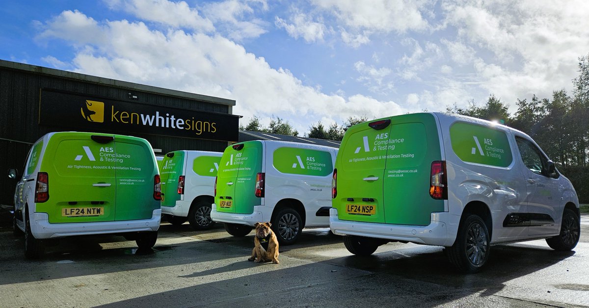 kenwhitesigns's tweet image. This week, Kobe's been quality-checking some fleet vehicles we've been wrapping for AES Sustainability Consultants🚛 If it's time to refresh your fleet, we'd love to lend a paw! 🐾 Have a #PawsomeFridayWithKobe #VehicleSignage #VanWraps #FleetGraphics #VehicleWraps #FleetSignage
