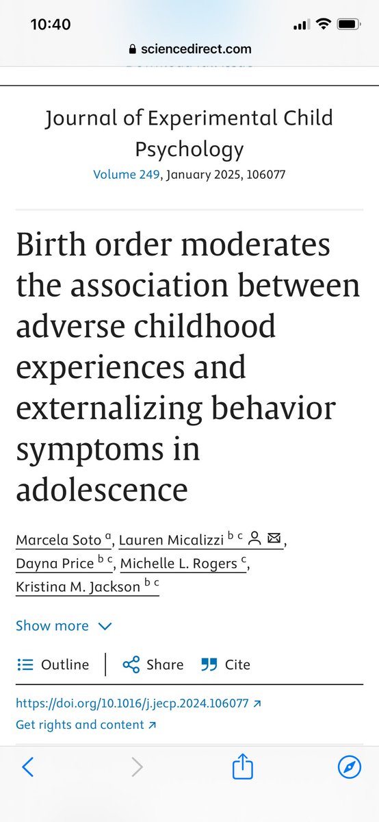 Dr. Lauren Micalizzi (@lmicalizziphd) on Twitter photo ✅ Check out our newest paper, now out in JECP!
Younger siblings exhibited more externalizing symptoms in response to ACEs that impact all members of a family.
sciencedirect.com/science/articl…
<a href="/KristieJRutgers/">Kristina Jackson</a> ✅ Check out our newest paper, now out in JECP!
Younger siblings exhibited more externalizing symptoms in response to ACEs that impact all members of a family.
sciencedirect.com/science/articl…
<a href="/KristieJRutgers/">Kristina Jackson</a>