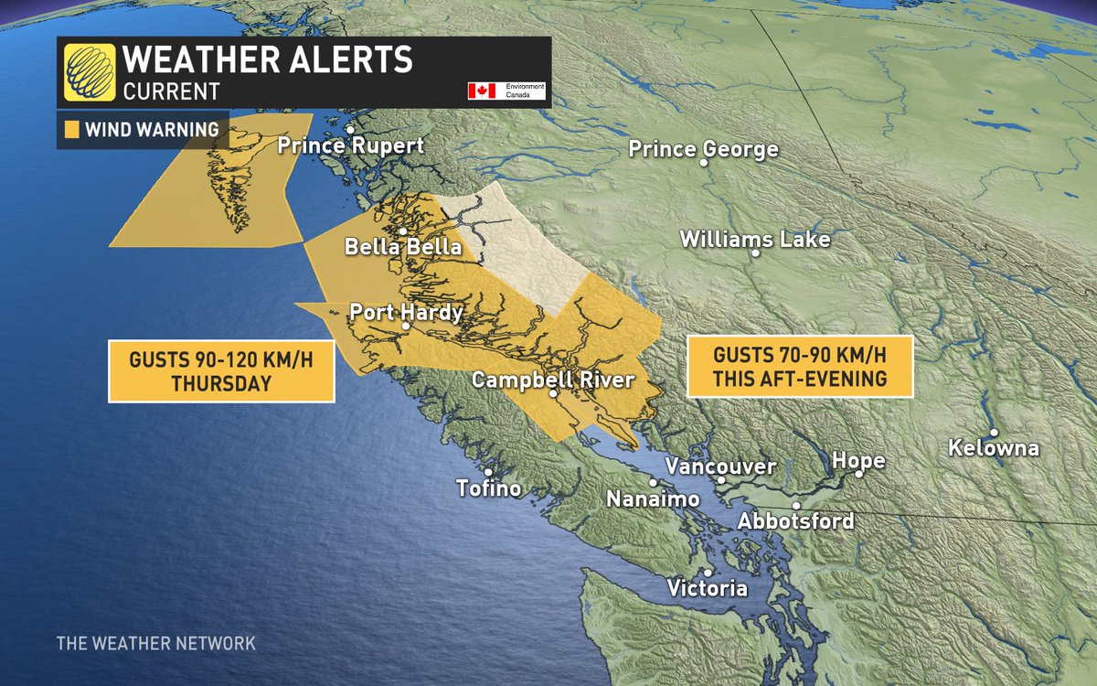 MurphTWN's tweet image. Next storm up: the #remnants of a typhoon to bring very strong winds to parts of the BC Coast &amp;amp; heavy rainfall too.  A true Fall storm, this will threaten to uproot trees in saturated areas, cause power outages &amp;amp; potentially disrupt travel. #BCstorm