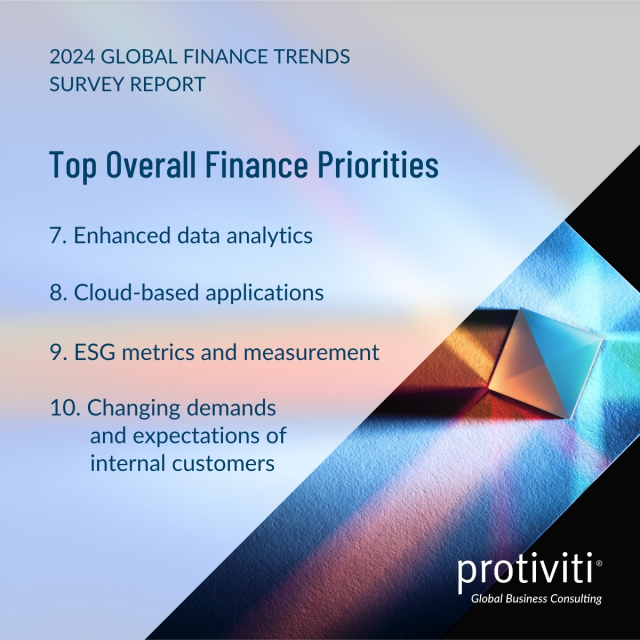 LarkScheierman's tweet photo. Discover why security and data privacy top the list of the ten overall finance priorities for CFOs and finance leaders in Protiviti’s 2024 Global Finance Trends Survey report. https://t.co/npfnmbcKP8 https://t.co/0AUHjJDG2k