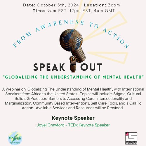 DDemassosso's tweet photo. Conversations about #mentalhealth in communities world wide is essential to #destigmatize mental health and raise more awareness. Join me on the 5th Oct to speak more on mental health.
#mentalhealthadvocate
#sdg3 #globalmentalhealth #Africa #masseworld #mhpss #community #wmhd https://t.co/HItCt3Zeb1