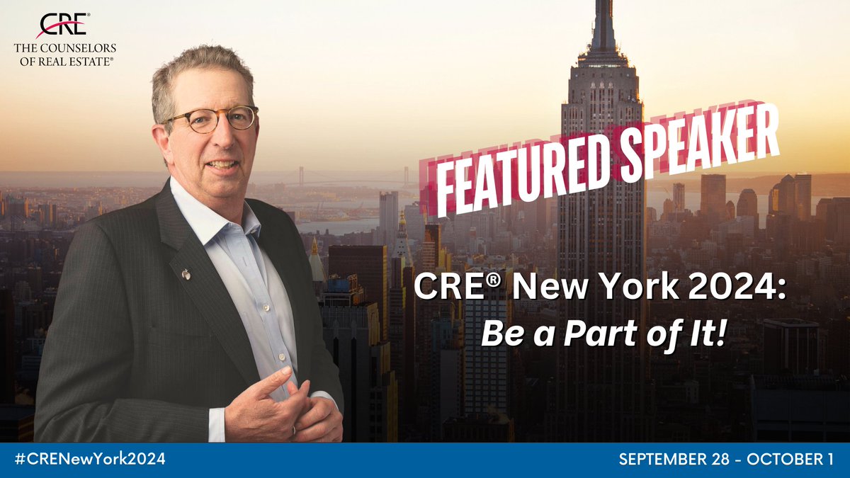 The Counselors of Real Estate welcomes William Rudin, CEO of Rudin, as a featured speaker at its Annual Conference September 28-October 1 in New York City. The Rudin portfolio is comprised of more than 15 million square feet of commercial and residential space.