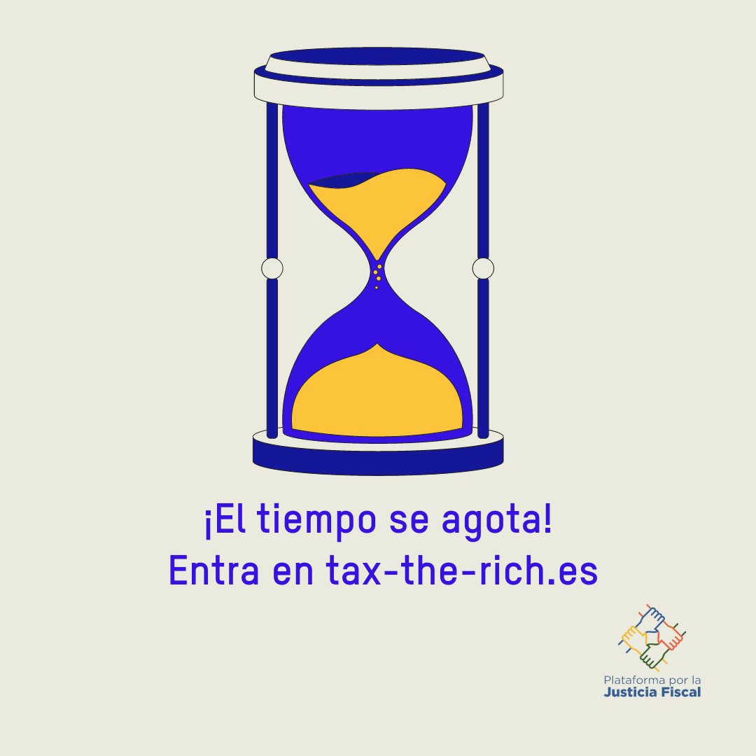💸 ¿Sabías que los gobiernos europeos podrían recaudar casi 33 millones de euros CADA HORA si pusieran en marcha impuestos a los más ricos de la UE? ¿Sabías que hasta el 9 de octubre puedes impulsar una iniciativa que lo haga realidad?
¡Hazlo posible! 👉 tax-the-rich.es