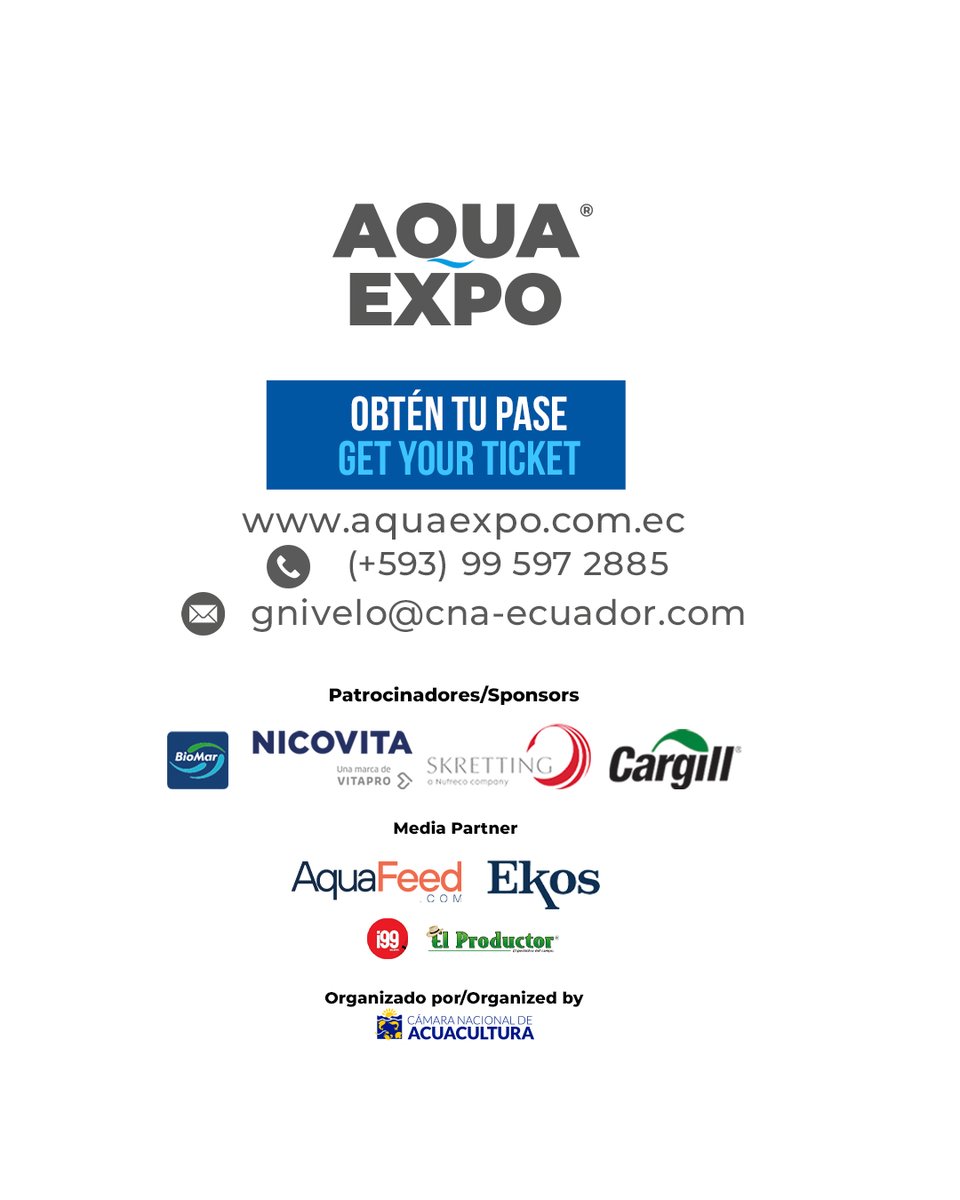 AquaExpoEC's tweet photo. 🚨 Only 25 days to go! 🚨
The countdown is on for AQUAEXPO GUAYAQUIL 2024 — the most important event in the aquaculture sector!
🗓️ From October 21st to 24th at the Convention Center

📲Contact us:
(+593) 99 597 2885
https://t.co/P7fEhmaLCp https://t.co/figJ4dQOME